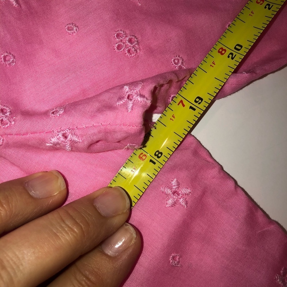 J Crew Pink Ruffle Floral Eyelet Larkspur Pink XXS - Picture 6 of 13